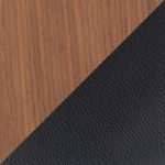 Curvo Black Faux Leather Walnut Contemporary High-Back Chairs (Set of 2) 20 Curvo Black Faux Leather Walnut Contemporary High-Back Chairs (Set of 2)