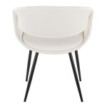 Curvo Black Metal White Faux Leather Contemporary Chair (Set of 2) 15 Curvo Black Metal White Faux Leather Contemporary Chair (Set of 2)