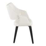 Curvo Black Wood White Faux Leather Contemporary Chair (Set of 2) 13 Curvo Black Wood White Faux Leather Contemporary Chair (Set of 2)