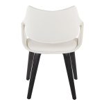 Curvo Black Wood White Faux Leather Contemporary Chair (Set of 2) 15 Curvo Black Wood White Faux Leather Contemporary Chair (Set of 2)