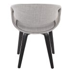 Curvo Black Wood and Grey Fabric Contemporary Chair (Set of 2) 15 Curvo Black Wood and Grey Fabric Contemporary Chair (Set of 2)