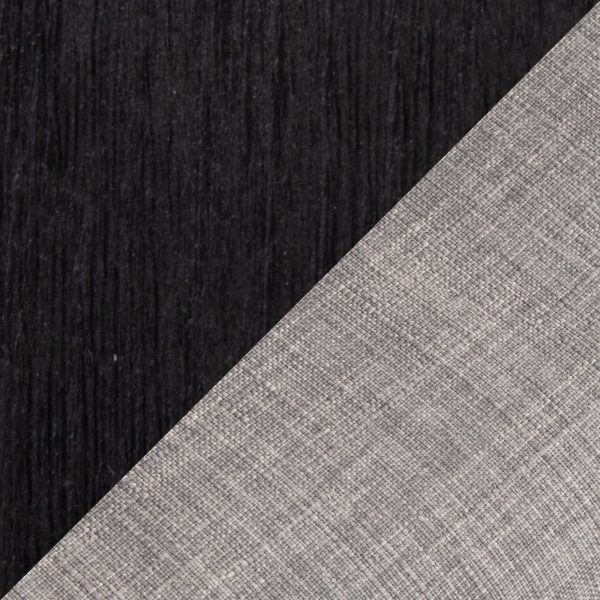 Curvo Black Wood and Grey Fabric Contemporary Chair Set of 2 8