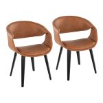 Curvo Black and Camel Contemporary Upholstered Chair (Set of 2) 11 Curvo Black and Camel Contemporary Upholstered Chair (Set of 2)