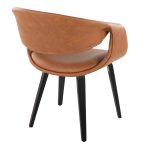 Curvo Black and Camel Contemporary Upholstered Chair (Set of 2) 14 Curvo Black and Camel Contemporary Upholstered Chair (Set of 2)