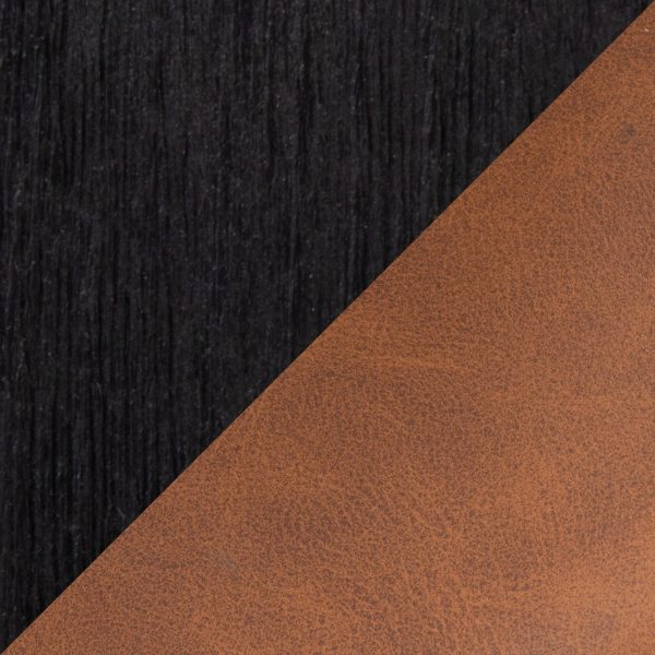 Curvo Black and Camel Contemporary Upholstered Chair Set of 2 8