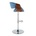 Curvo Blue Mid-Century Modern Swivel Barstool Pair (Set of 2) 15 Curvo Blue Mid-Century Modern Swivel Barstool Pair (Set of 2)