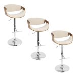 Curvo Chrome and Walnut Mid-Century Modern Barstool (Set of 3) 11 Curvo Chrome and Walnut Mid-Century Modern Barstool (Set of 3)