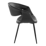 Curvo Contemporary Black Faux Leather Chairs with Metal Legs (Set of 2) (Set of 2) 13 Curvo Contemporary Black Faux Leather Chairs with Metal Legs (Set of 2) (Set of 2)