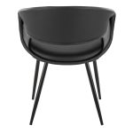 Curvo Contemporary Black Faux Leather Chairs with Metal Legs (Set of 2) (Set of 2) 15 Curvo Contemporary Black Faux Leather Chairs with Metal Legs (Set of 2) (Set of 2)