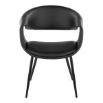 Curvo Contemporary Black Faux Leather Chairs with Metal Legs (Set of 2) (Set of 2) 16 Curvo Contemporary Black Faux Leather Chairs with Metal Legs (Set of 2) (Set of 2)