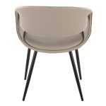 Curvo Contemporary Black Metal Light Grey Chair (Set of 2) 15 Curvo Contemporary Black Metal Light Grey Chair (Set of 2)