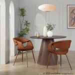 Curvo Contemporary Camel Faux Leather Accent Chairs (Set of 2) 10 Curvo Contemporary Camel Faux Leather Accent Chairs (Set of 2)