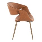 Curvo Contemporary Camel Faux Leather Accent Chairs (Set of 2) 13 Curvo Contemporary Camel Faux Leather Accent Chairs (Set of 2)