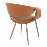 Curvo Contemporary Camel Faux Leather Accent Chairs (Set of 2) 14 Curvo Contemporary Camel Faux Leather Accent Chairs (Set of 2)
