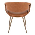 Curvo Contemporary Camel Faux Leather Accent Chairs (Set of 2) 15 Curvo Contemporary Camel Faux Leather Accent Chairs (Set of 2)