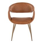 Curvo Contemporary Camel Faux Leather Accent Chairs (Set of 2) 16 Curvo Contemporary Camel Faux Leather Accent Chairs (Set of 2)
