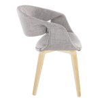 Curvo Contemporary Grey Fabric Chair Natural Wood Frame (Set of 2) 13 Curvo Contemporary Grey Fabric Chair Natural Wood Frame (Set of 2)