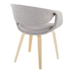 Curvo Contemporary Grey Fabric Chair Natural Wood Frame (Set of 2) 14 Curvo Contemporary Grey Fabric Chair Natural Wood Frame (Set of 2)