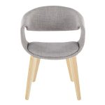Curvo Contemporary Grey Fabric Chair Natural Wood Frame (Set of 2) 16 Curvo Contemporary Grey Fabric Chair Natural Wood Frame (Set of 2)