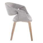 Curvo Contemporary Grey Fabric Upholstered Chair Whitewashed Wood (Set of 2) 13 Curvo Contemporary Grey Fabric Upholstered Chair Whitewashed Wood (Set of 2)