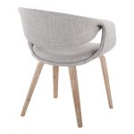 Curvo Contemporary Grey Fabric Upholstered Chair Whitewashed Wood (Set of 2) 14 Curvo Contemporary Grey Fabric Upholstered Chair Whitewashed Wood (Set of 2)