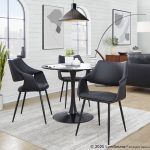 Curvo Contemporary High Back Black Upholstered Chairs (Set of 2) (Set of 2) 10 Curvo Contemporary High Back Black Upholstered Chairs (Set of 2) (Set of 2)