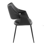 Curvo Contemporary High Back Black Upholstered Chairs (Set of 2) (Set of 2) 13 Curvo Contemporary High Back Black Upholstered Chairs (Set of 2) (Set of 2)