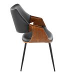 Curvo Contemporary High Back Chairs Black Metal and Walnut (Set of 2) (Set of 2) 13 Curvo Contemporary High Back Chairs Black Metal and Walnut (Set of 2) (Set of 2)