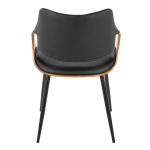 Curvo Contemporary High Back Chairs Black Metal and Walnut (Set of 2) (Set of 2) 15 Curvo Contemporary High Back Chairs Black Metal and Walnut (Set of 2) (Set of 2)