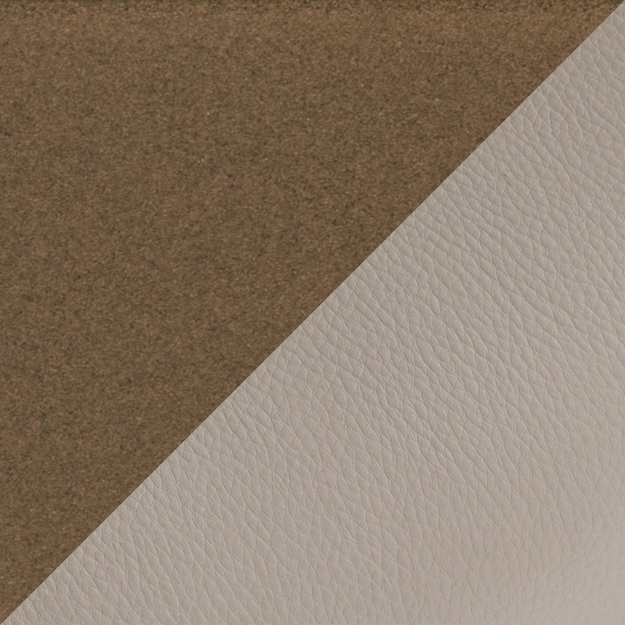 Curvo Contemporary Light Grey Faux Leather Chairs Antique Copper (Set of 2) 9 Curvo Contemporary Light Grey Faux Leather Chairs Antique Copper (Set of 2) - Image 9