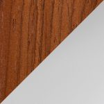 Curvo Contemporary Walnut Wood White Faux Leather Chairs (Set of 2) 18 Curvo Contemporary Walnut Wood White Faux Leather Chairs (Set of 2)