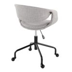 Curvo Grey Fabric Contemporary Swivel Task Chair