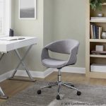 Curvo Grey Fabric Contemporary Task Chair 9 Curvo Grey Fabric Contemporary Task Chair