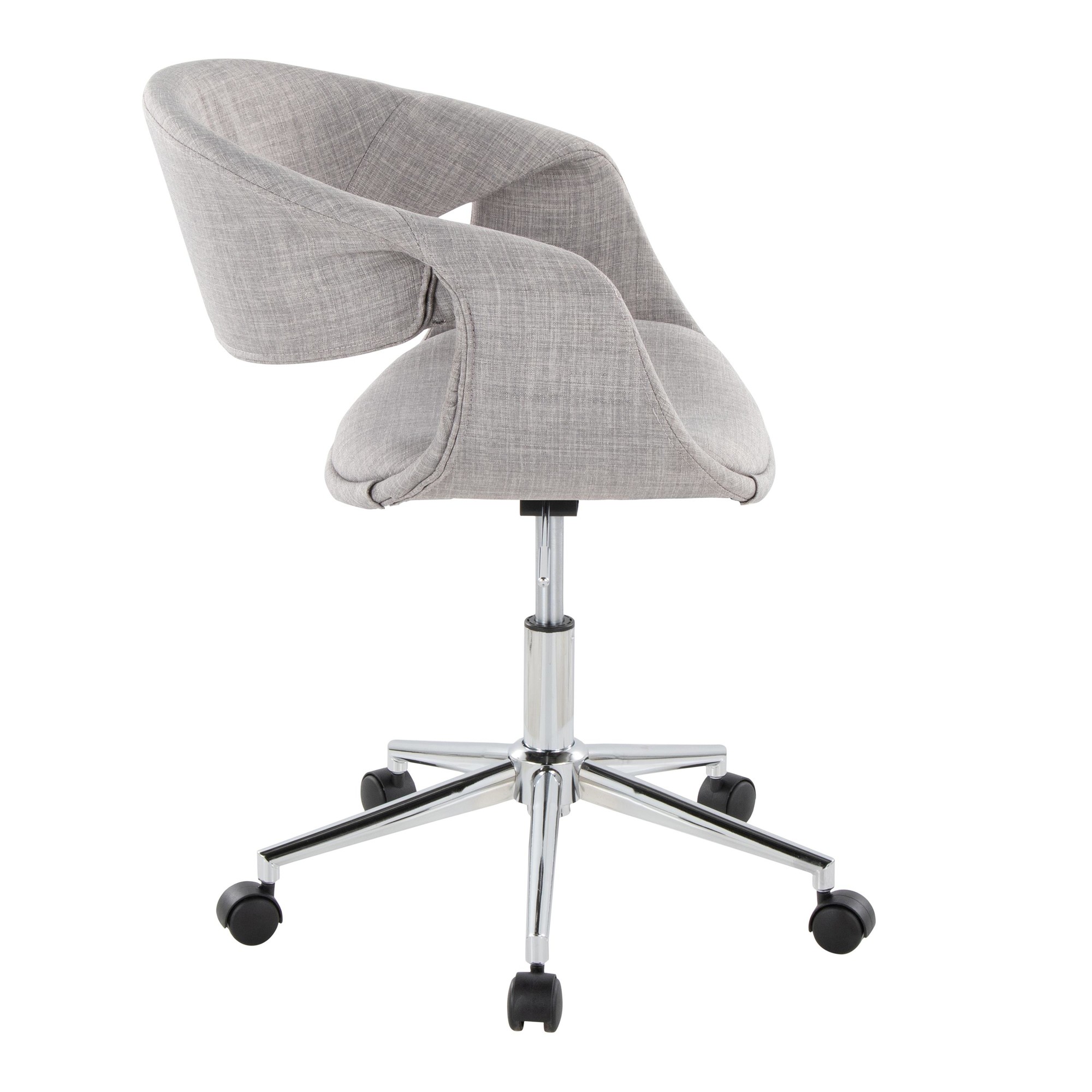 Curvo Grey Fabric Contemporary Task Chair 3 Curvo Grey Fabric Contemporary Task Chair - Image 3