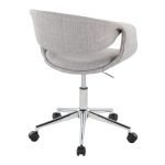 Curvo Grey Fabric Contemporary Task Chair 12 Curvo Grey Fabric Contemporary Task Chair