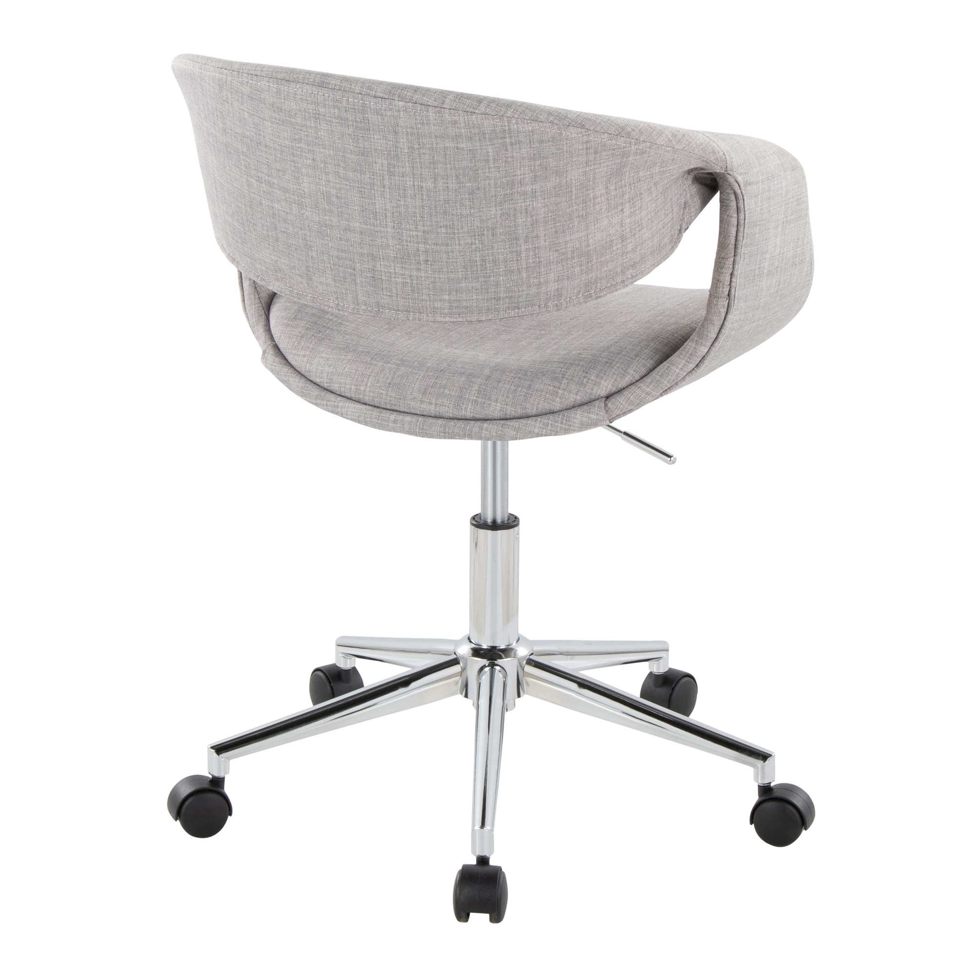 Curvo Grey Fabric Contemporary Task Chair 4 Curvo Grey Fabric Contemporary Task Chair - Image 4