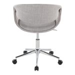 Curvo Grey Fabric Contemporary Task Chair 13 Curvo Grey Fabric Contemporary Task Chair