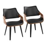 Curvo High Back Black Wood Contemporary Chairs (Set of 2) 11 Curvo High Back Black Wood Contemporary Chairs (Set of 2)