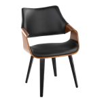 Curvo High Back Black Wood Contemporary Chairs (Set of 2) 12 Curvo High Back Black Wood Contemporary Chairs (Set of 2)