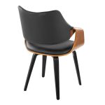 Curvo High Back Black Wood Contemporary Chairs (Set of 2) 14 Curvo High Back Black Wood Contemporary Chairs (Set of 2)