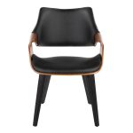 Curvo High Back Black Wood Contemporary Chairs (Set of 2) 16 Curvo High Back Black Wood Contemporary Chairs (Set of 2)