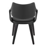 Curvo High Back Contemporary Black Chair with Wood Legs (Set of 2) (Set of 2) 15 Curvo High Back Contemporary Black Chair with Wood Legs (Set of 2) (Set of 2)