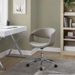 Curvo Light Grey Contemporary Faux Leather Task Chair 4 Curvo Light Grey Contemporary Faux Leather Task Chair
