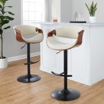 Curvo Mid-Century Modern Black Swivel Barstool Set (Set of 2) 11 Curvo Mid-Century Modern Black Swivel Barstool Set (Set of 2)