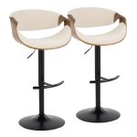Curvo Mid-Century Modern Black Swivel Barstool Set (Set of 2) 13 Curvo Mid-Century Modern Black Swivel Barstool Set (Set of 2)