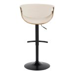 Curvo Mid-Century Modern Black Swivel Barstool Set (Set of 2) 17 Curvo Mid-Century Modern Black Swivel Barstool Set (Set of 2)