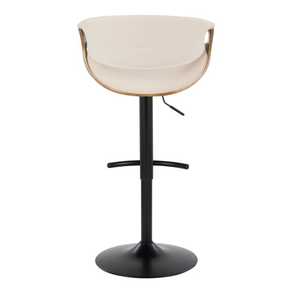 Curvo Mid Century Modern Black Swivel Barstool Set Set of 2 6