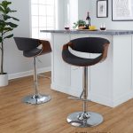 Curvo Mid-Century Modern Charcoal Swivel Barstool (Set of 2) 12 Curvo Mid-Century Modern Charcoal Swivel Barstool (Set of 2)