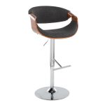Curvo Mid-Century Modern Charcoal Swivel Barstool (Set of 2) 14 Curvo Mid-Century Modern Charcoal Swivel Barstool (Set of 2)