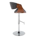Curvo Mid-Century Modern Charcoal Swivel Barstool (Set of 2) 15 Curvo Mid-Century Modern Charcoal Swivel Barstool (Set of 2)